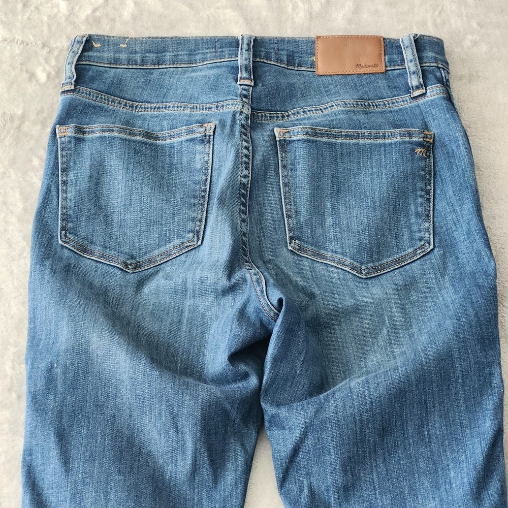Madewell Jeans Womens 26 Blue 10" High Rise Skinny‎ Raw Hem Medium Wash  Stretch - Picture 10 of 12